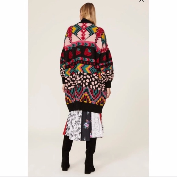 NEW Farm Rio Crazy Mix Cardigan Small - Picture 4 of 17